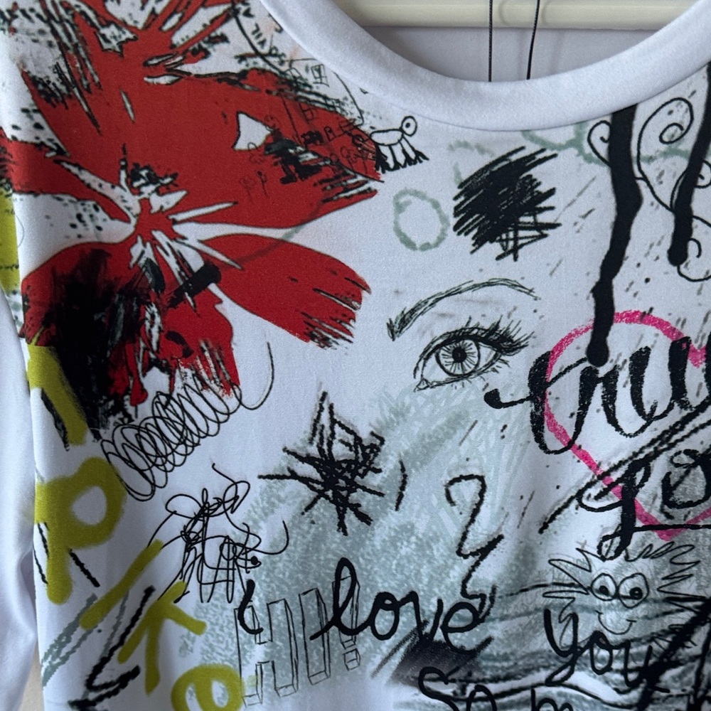 Fashion Nova My Expression Graffiti Tunic Top - Picture 2 of 14